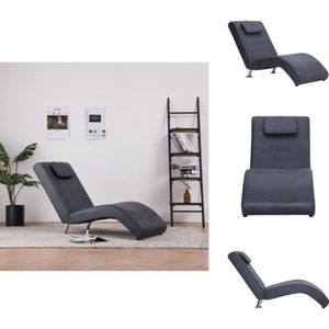 Vidaxl - Chaiselongue mit Kissen Grau Wildleder-Optik - Chaiselongue - Wildlederlook - Grau - Lounge Möbel - Wohnzimmermöbel