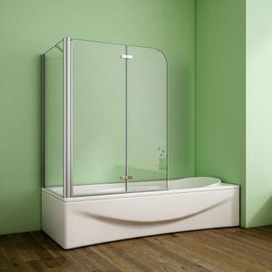 Faltwand 6mm nano esg 110x140cm 2--teilig Badewannenaufsatz mit Seitewand 75cm Duschwand für Badewanne Duschabtrennung Bad