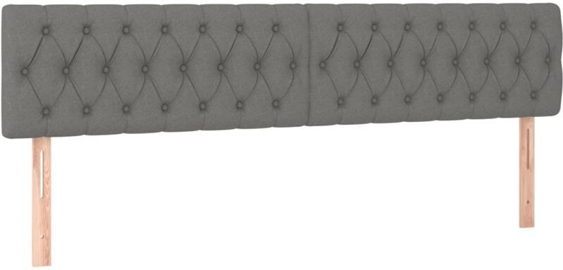 Led Kopfteil Dunkelgrau 200x7x78/88 cm Stoff vidaXL