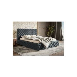 Emporius - Polsterbett 140x200 Adonis - Dunkelgrau (Jasmine 96) - Dunkelgrau