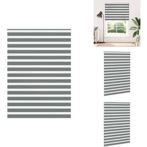 Vidaxl - Zebrarollo Dunkelgrau 160x230cm Stoffbreite 155,9 cm Polyester - Zebra-Jalousie - Zebra-Jalousien - Zebra-Rollo - Doppelrollo