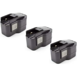 3x Akku kompatibel mit Milwaukee pdd 12 x, pas 12PP, pad 12, CG12, pld 12 x, pjx 12PP, pes 12 t Werkzeug (1500 mAh, NiMH, 12 v) - Vhbw