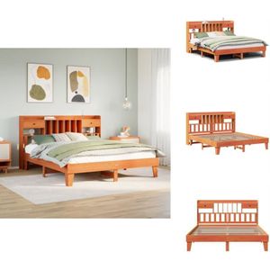 Vidaxl - Massivholzbett ohne Matratze Wachsbraun 200x200 Kiefernholz - Bettgestell - Bettrahmen - Schlafzimmermöbel - Bett