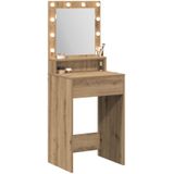 Schminktisch mit LED-Lichtern aus Artisan Eiche, 50x41x135 cm Vidaxl