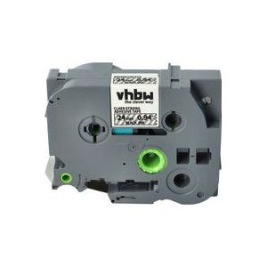 Vhbw - 1x Schriftband-Kassette kompatibel mit Brother pt 2480, 2470, 2460, 2450DX, 2500PC Etiketten-Drucker 24mm Schwarz auf Transparent, Extra Stark