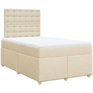 Boxspringbett mit Matratze Creme 120x200 cm Stoff vidaXL