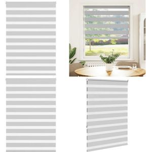 Vidaxl - Zebrarollo Hellgrau 115x150 cm Stoffbreite 110,9 cm Polyester