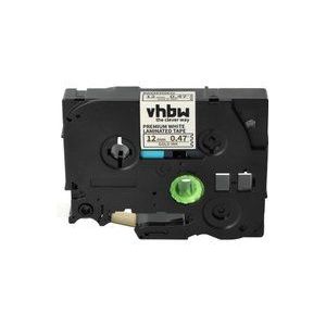 1x Schriftband-Kassette kompatibel mit Brother pt P910BT, P910BT, P950NW Etiketten-Drucker 5m x 12mm Gold auf Premiumweiß, Laminiert - Vhbw