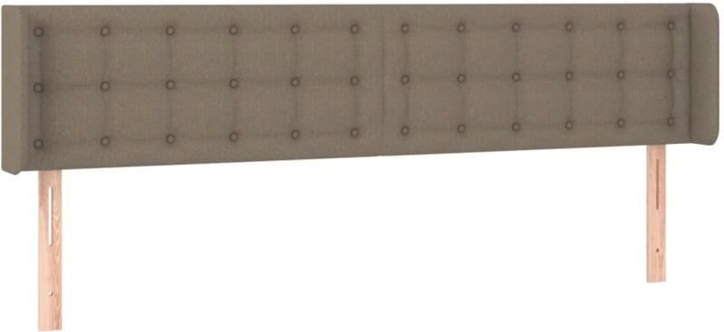 Kopfteil mit Ohren Taupe 183x16x78/88 cm Stoff Vidaxl