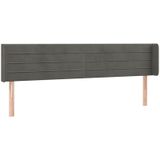 Led Kopfteil Dunkelgrau 163x16x78/88 cm Samt Vidaxl