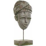 Figure Metall Faserglas 24x15x58 Afrikanische Grauglas Metall Fasermaterial Multicolorfamilie Ablehre Dekoration Details Details Details