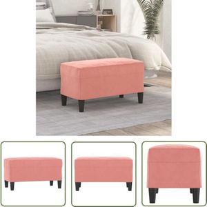 Sitzbank Rosa 70x35x41 cm Samt - Sitzbank - Rosa - Samtsofa - Samtbank - Lounge Chair - The Living Store