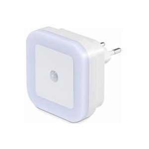 Alovez - w LED-Nachtlicht mit PIR-Bewegungsmelder – weißes Licht für Kinderzimmer, Toilette, Eingang, Treppenhaus, Flur (1 Packung)