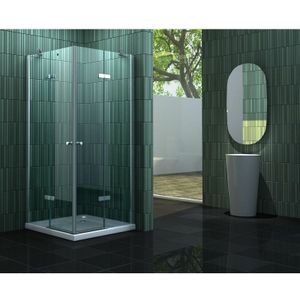 Impex-bad - Duschkabine neotec 80 x 80 x 195 cm ohne Duschtasse - Klarglas