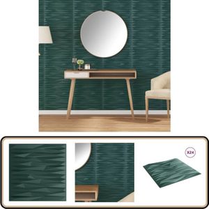 vidaXL Wandpaneele 24 Stk. Grün 50x50 cm XPS 6 m² Stein