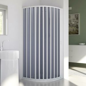 Idralite - Rund-Duschkabine in pvc h 185 mod. Sharp seitlich 75x75 cm Radius 38
