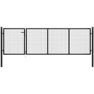 Vidaxl - Gartentor Stahl 350 x 100 cm Anthrazit