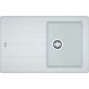 Franke - Basis - Fragranit Spülbecken bfg 611-78, 78x50 cm, weiß Eis 114.0285.168