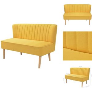 Sofa Stoff 117x55,5x77 Gelb - Sofas - Couch - Wohnzimmersofa - Polstersofa - Gelbes Sofa