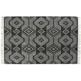 Rug white black cotton (200 x 290 x 1 cm) - Dkd Home Decor