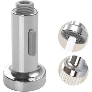 Yoyo - ymyny Duschkopf Küchenspüle Mischbatterie Press Down Pro 2 Funktionen Düsen Küchenmischbatterie Universal Duschkopf Wasserhahn Zubehör (Silber)