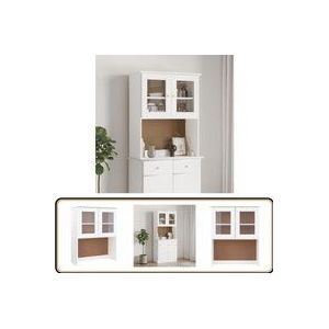 Vidaxl - Sideboard-Aufsatz alta Weiß 77x30x92 cm Massivholz Kiefer - Schrank Aufsatz - Holzschrank - Sideboard - Wohnzimmer Dekoration - Regal