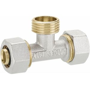Schraubfitting, Klemmverschraubung für Aluverbundrohr T-Stück außen 16 x 1/2 x 16