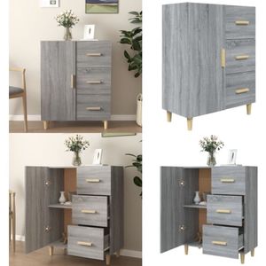 Vidaxl - Sideboard Grau Sonoma 69,5x34x90 cm Holzwerkstoff - Sideboard - Wohnzimmermöbel - Holzmöbel - Grau - Schublade - Home & Living