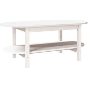 Vidaxl - Couchtisch Weiß 110x55x45 cm Massivholz Kiefer
