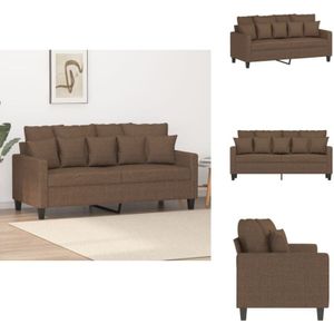 2-Sitzer-Sofa Braun 140 cm Stoff - Couch - 2-Sitzer Sofa - Wohnlandschaft - Ledercouch - Samtcouch