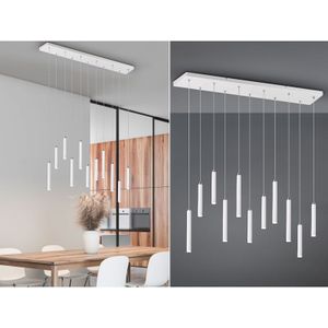 Ausgefallene mehrflammige LED Pendelleuchte TUBULAR Weiß matt - 3 Stufen dimmbar