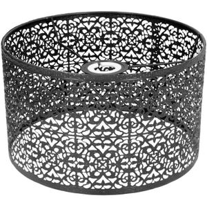 Lampenschirm Ausgehhlter Metalllampenschirm E27 E14 Universeller Einsatz Gute Wrmeableitung Exquisite Lampenabdeckung Schwarz - Eosnow
