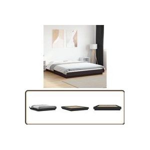 Vidaxl - Bettgestell Schwarz 160x200 cm Holzwerkstoff - Holzbettfassungen - Doppelbett Gestell - Bettrahmen Schwarz - Boxspring Rahmen - Modernes Bett