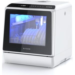 Insma - Blitzhome BH-CDW1 Mini freistehender Tischgeschirrspüler 4 Maßgedecke 5 l Fassungsvermögen 900 w 0.3–1 MPa 5 Programme LED-Bildschirm