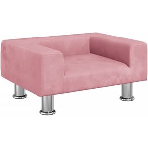 Kindersofa Rosa 50x40x26,5 cm Samt vidaXL