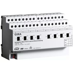 Gira Schaltaktor 8f 16 A Hand + Strom C-Last KNX REG 104600