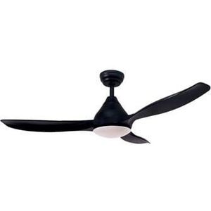 Luma-Deckenventilator mit einstellbarem CCT-Licht und Ø117-Steuerung 3 DC-Flügel Schwarz