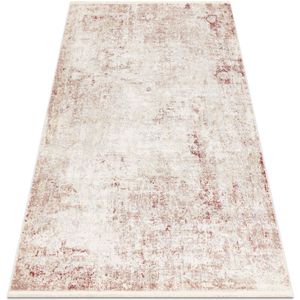 Distin 0828A rosa / puder / weiß moderner Teppich - Abstraktion, Vintage, Fransen pink 140x190 cm