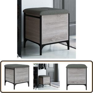 Vidaxl - Sitzbank mit Stauraum Grau Sonoma 42x42x45 cm Holzwerkstoff - Wohnzimmerbank - Stauraumbank - Garderobe - Eckschrank - Kommode