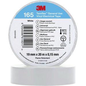 3M - 165WH5E Isolierband Weiß (l x b) 20 m x 19 mm 1 St.
