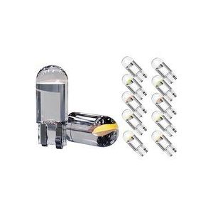 LED T10 w5w Autobirnen Lampe 194 168 501 2825 194 Keil Auto-Innenbeleuchtung Kuppel Kennzeichenbeleuchtung 12V 10er-Pack (weiß)