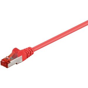 Cat 6 Patchkabel, s/ftp (PiMF), rot, Kupferkaschierter Aluminiumleiter (cca). Kabellänge 10 m
