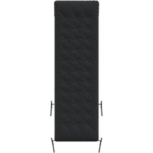 Sonnenliegen-Auflage Schwarz 160x50x10 cm Wildleder-Optik Vidaxl