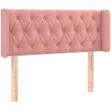 Kopfteil mit Ohren Rosa 103x16x78/88 cm Samt Vidaxl