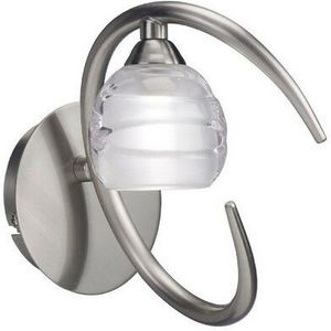 Diyas - Inspired Mantra - Loop - Wandleuchte geschaltet 1 Licht G9 eco, Satin Nickel