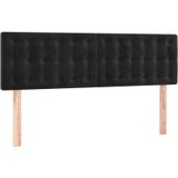 Led Kopfteil Schwarz 144x5x78/88 cm Samt Vidaxl
