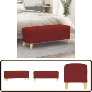 Vidaxl - Sitzbank Weinrot 100x35x41 cm Stoff - Sitzbank - Weinrot - Sofa - Polsterung - Schaumstoff