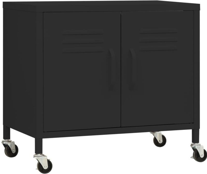 Lagerschrank Schwarz 60x35x56 cm Stahl Vidaxl