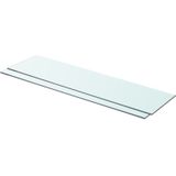 Regalböden 2 Stk. Glas Transparent 80x20 cm Vidaxl