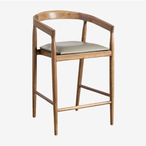 Sklum - Hoher Lederhocker (70 cm) Visby Bamboo Grün
